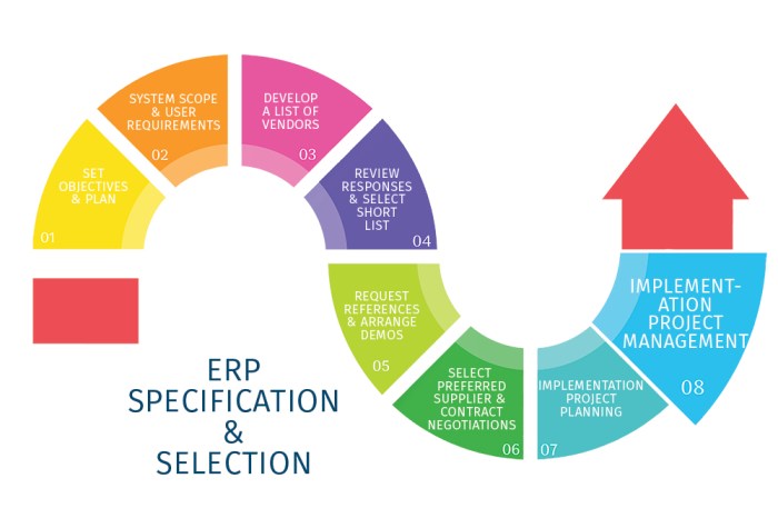 Erp implementation preferred negotiations references demonstrations step infographic emax arrange